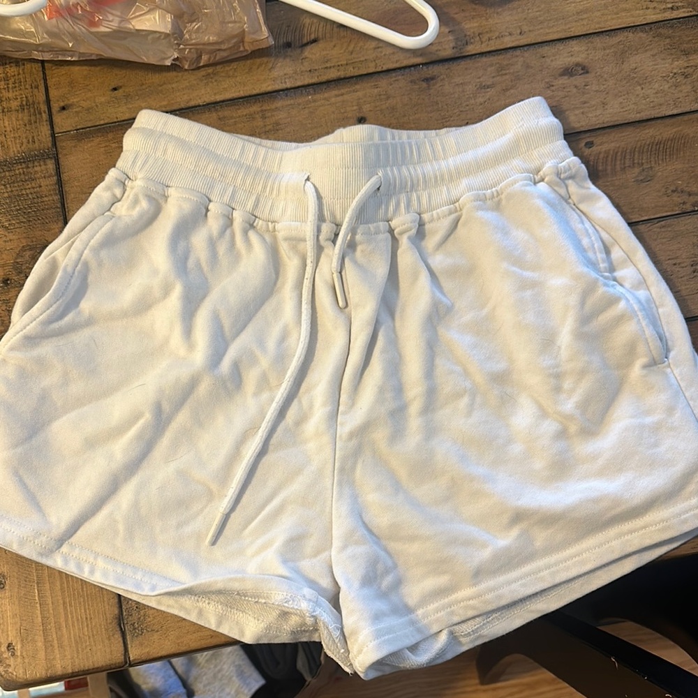 Women's White Lounge Shorts
